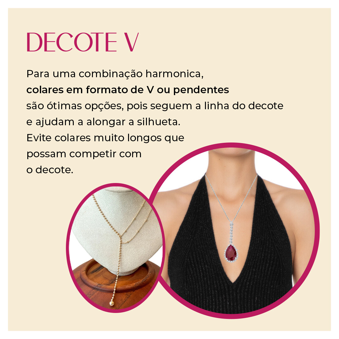 colar minimalista noiva decote v
