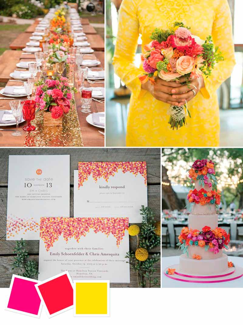 combinação de cores para casamento civil simples