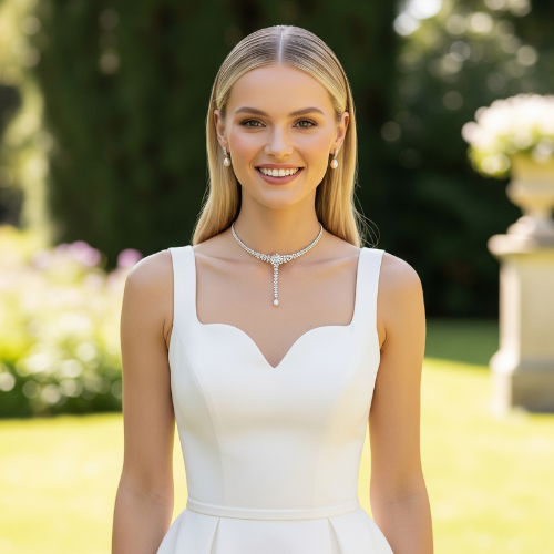 como combinar joias vestido noiva dourado