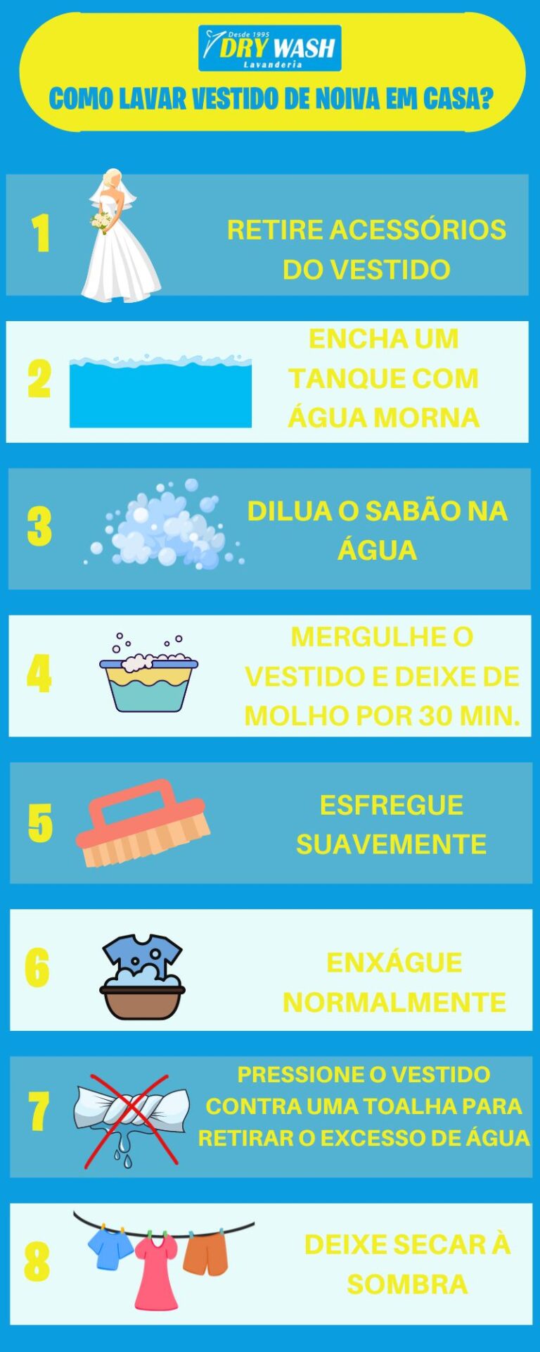 erros ao lavar vestido de noiva em casa