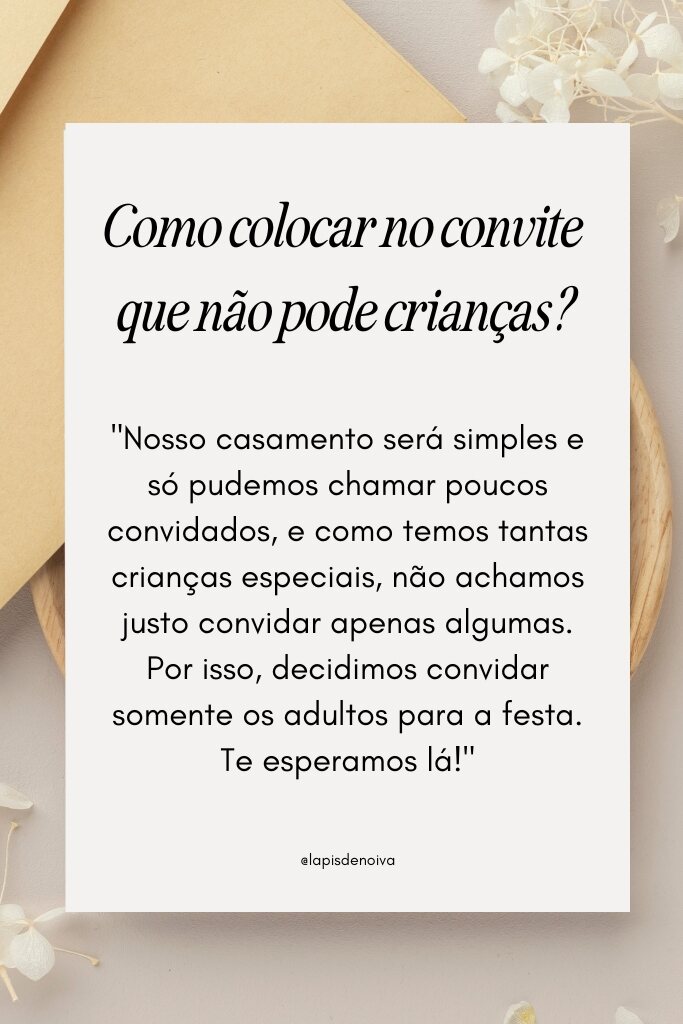 casamento só para adultos como comunicar