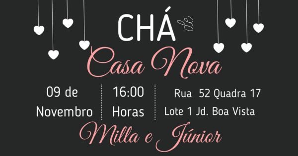 convite chá de casa nova para imprimir