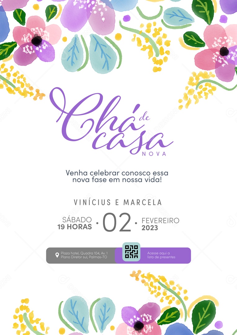 convite cha de casa nova