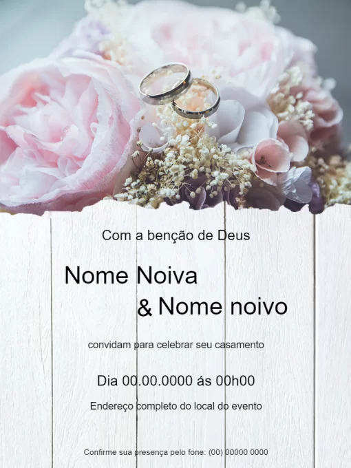 convite de casamento para editar