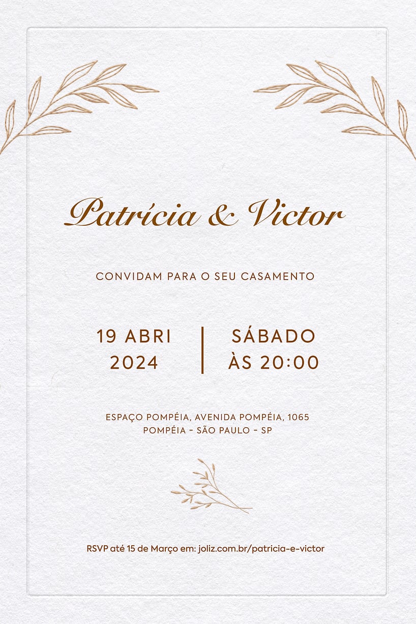 ideias criativas para convite de casamento editável