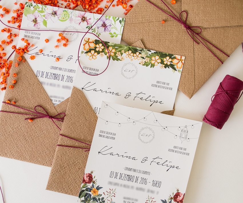 ideias criativas para convite de casamento editável