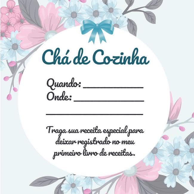 convite para cha de panela