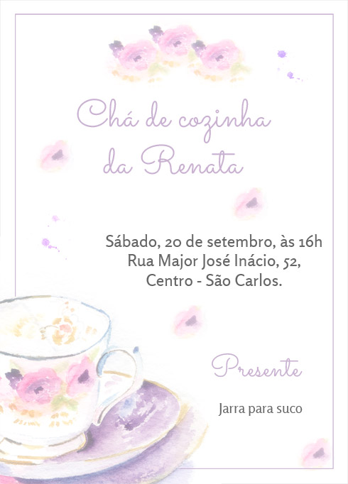 convite para cha de panela