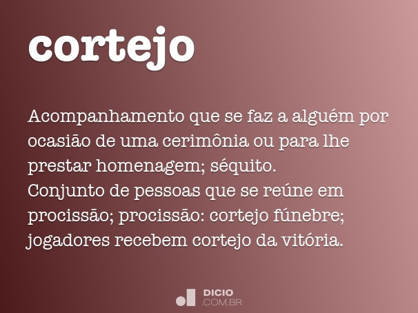 sinônimo de cortejo