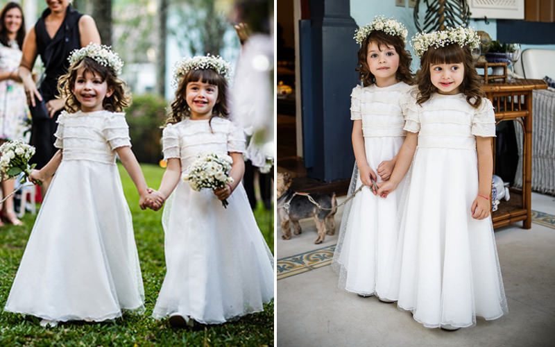 vestido para daminha de honra