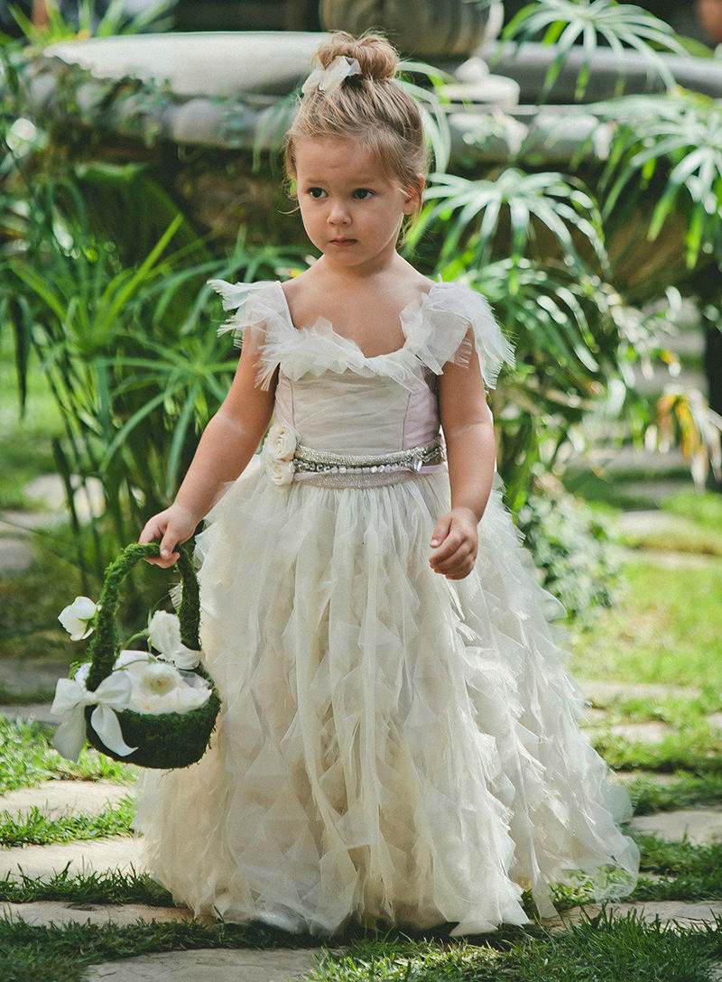 daminha de honra boho chic