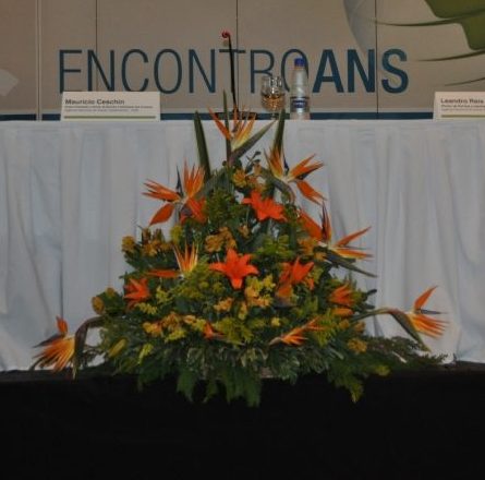 decoracao com arranjos no chao