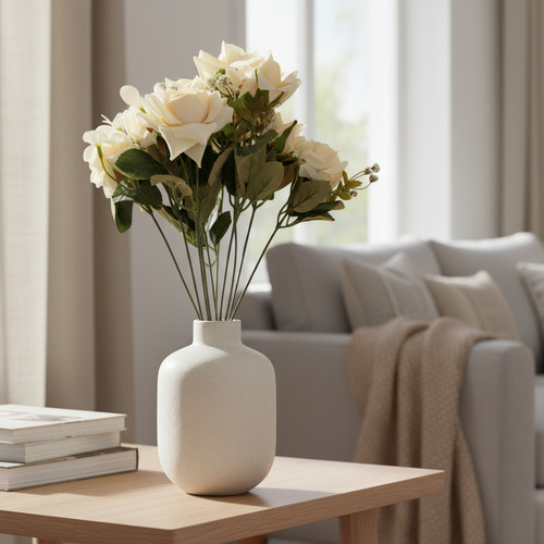 decoracao com arranjos no chao