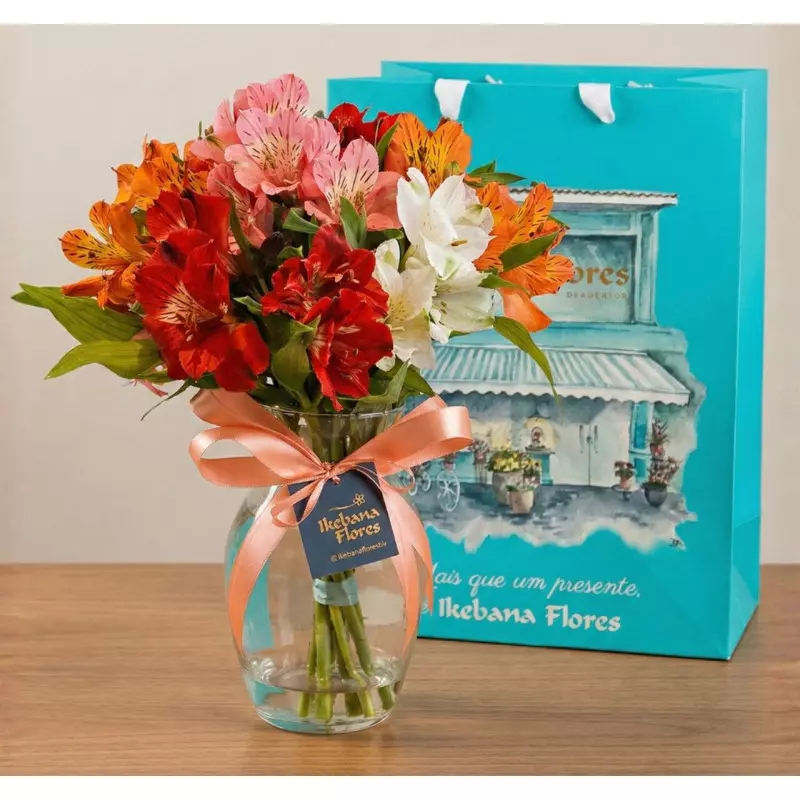 decoracao com astromelias