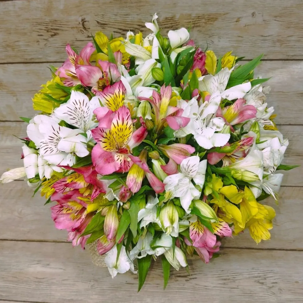 decoracao com astromelias