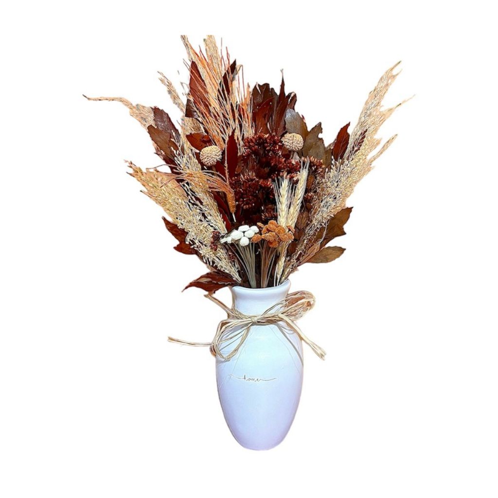 decoracao com capim dos pampas