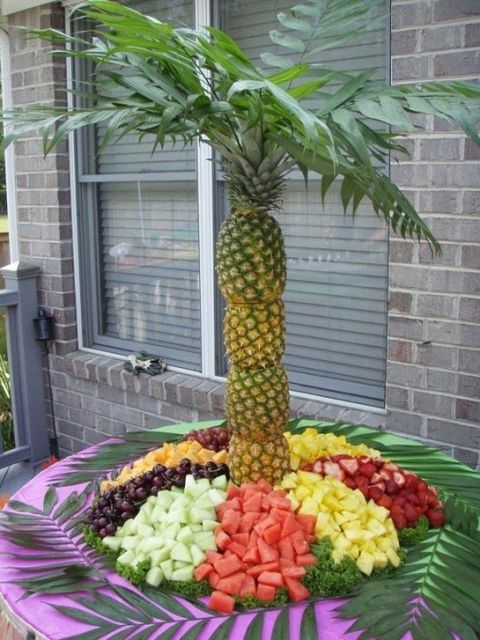 decoração com frutas para churrasco