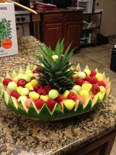 mesa de frutas para Natal