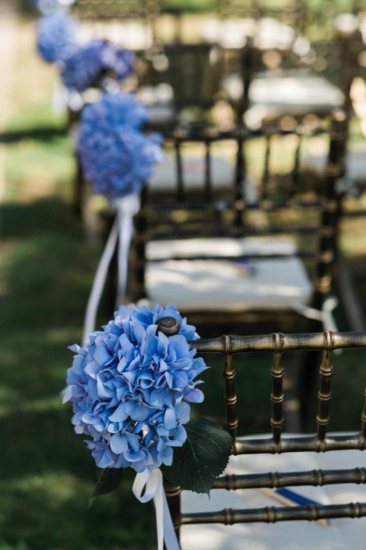 decoracao com hortensias rustica