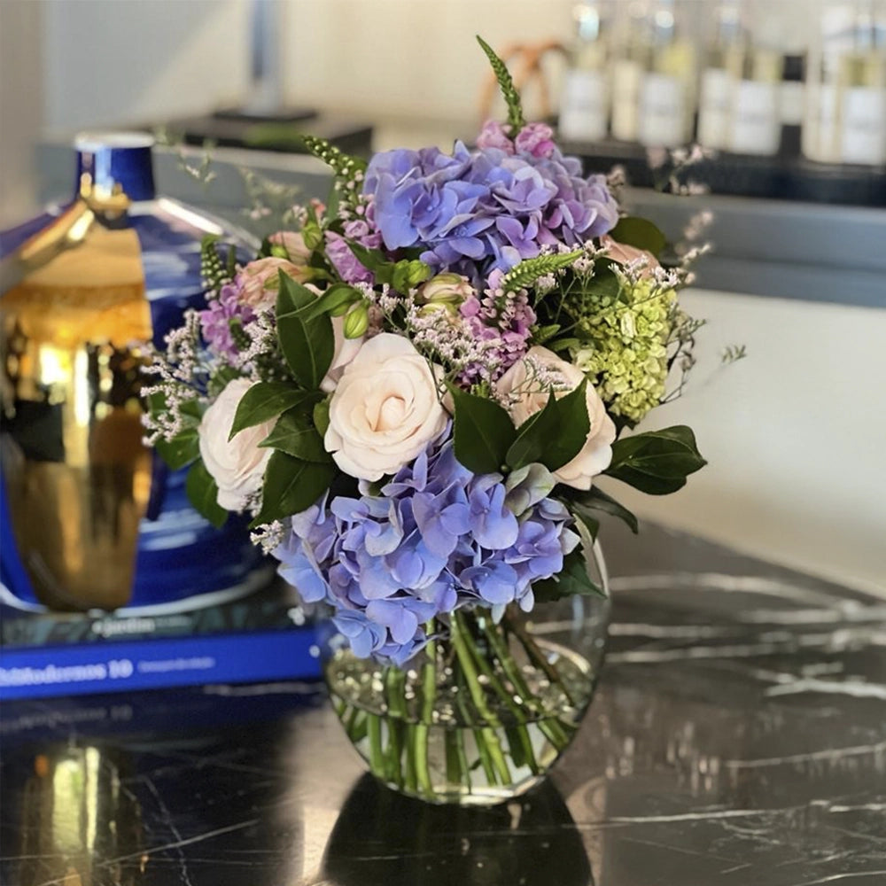 decoracao com hortensias para festa de aniversario