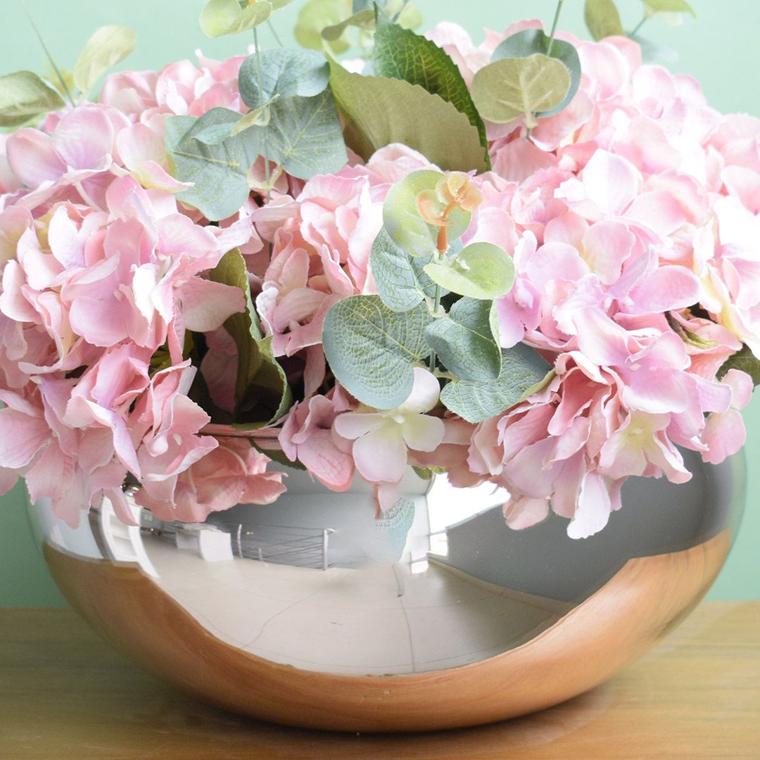 decoracao com hortensias verdes