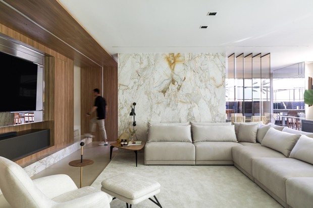 decoracao com toques de dourado