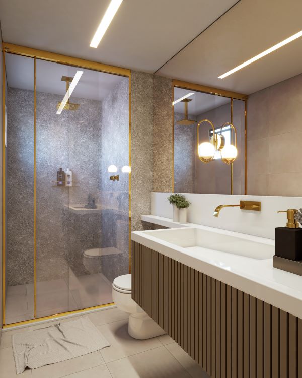 decoracao com toques de dourado