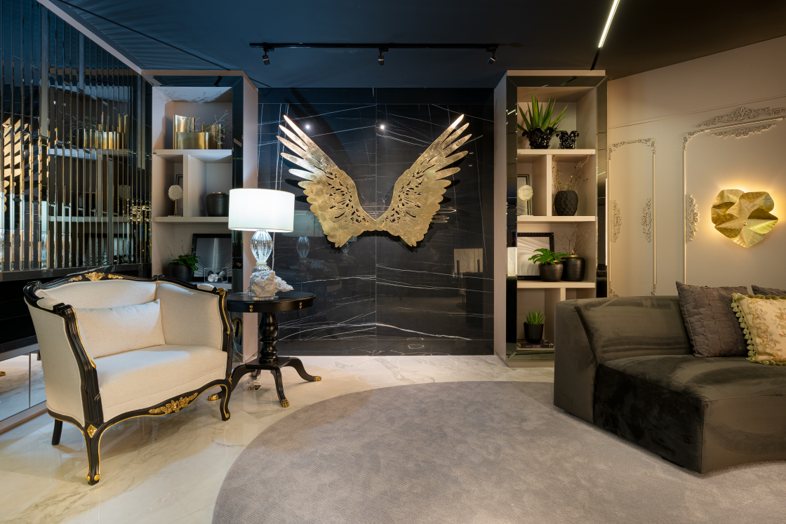 decoracao com toques de dourado