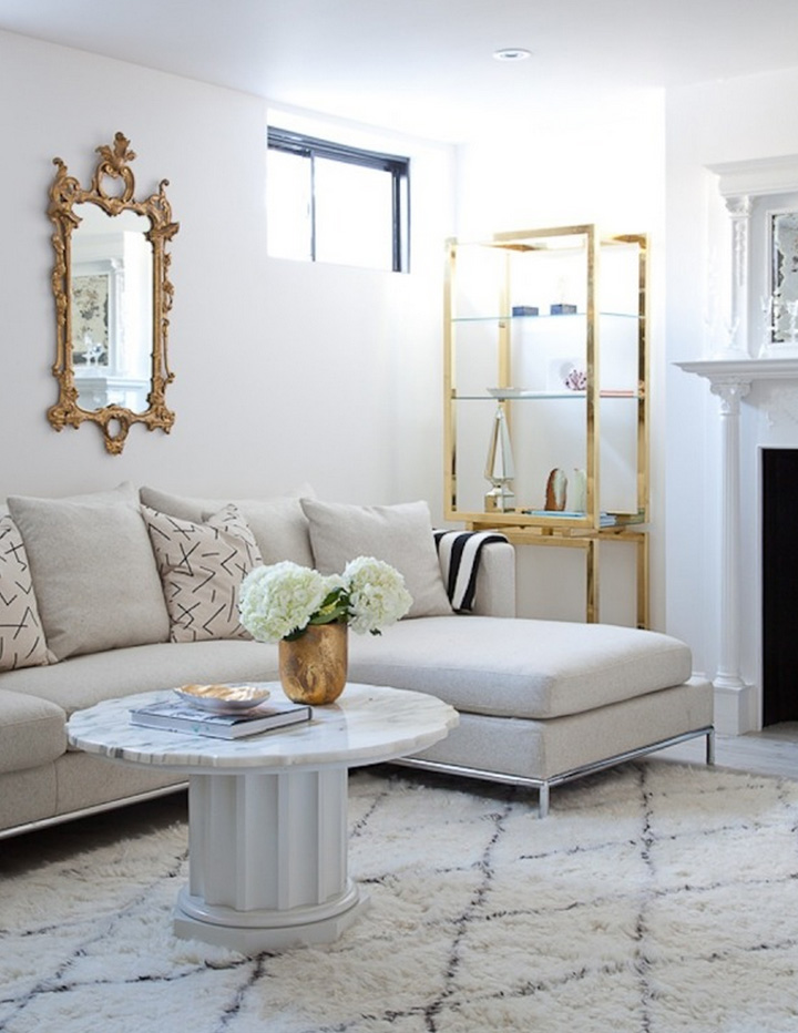 decoracao com toques de dourado