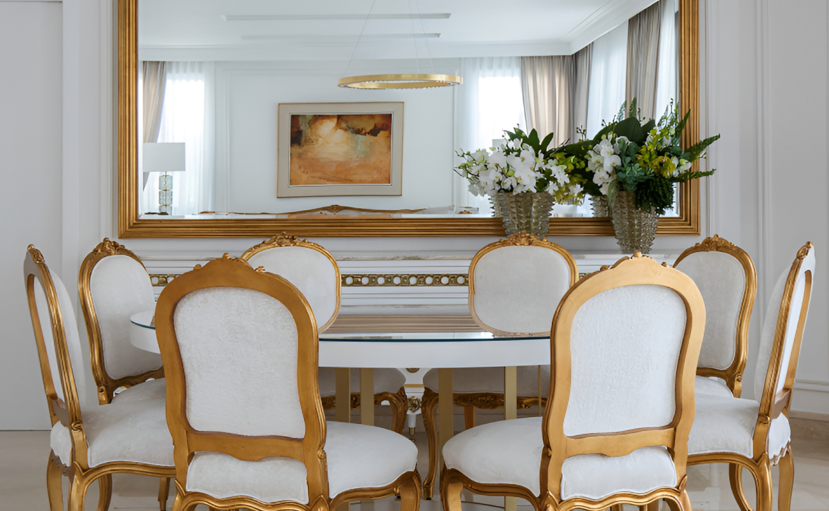 decoracao com toques de dourado