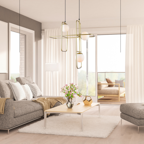 decoracao com toques de dourado