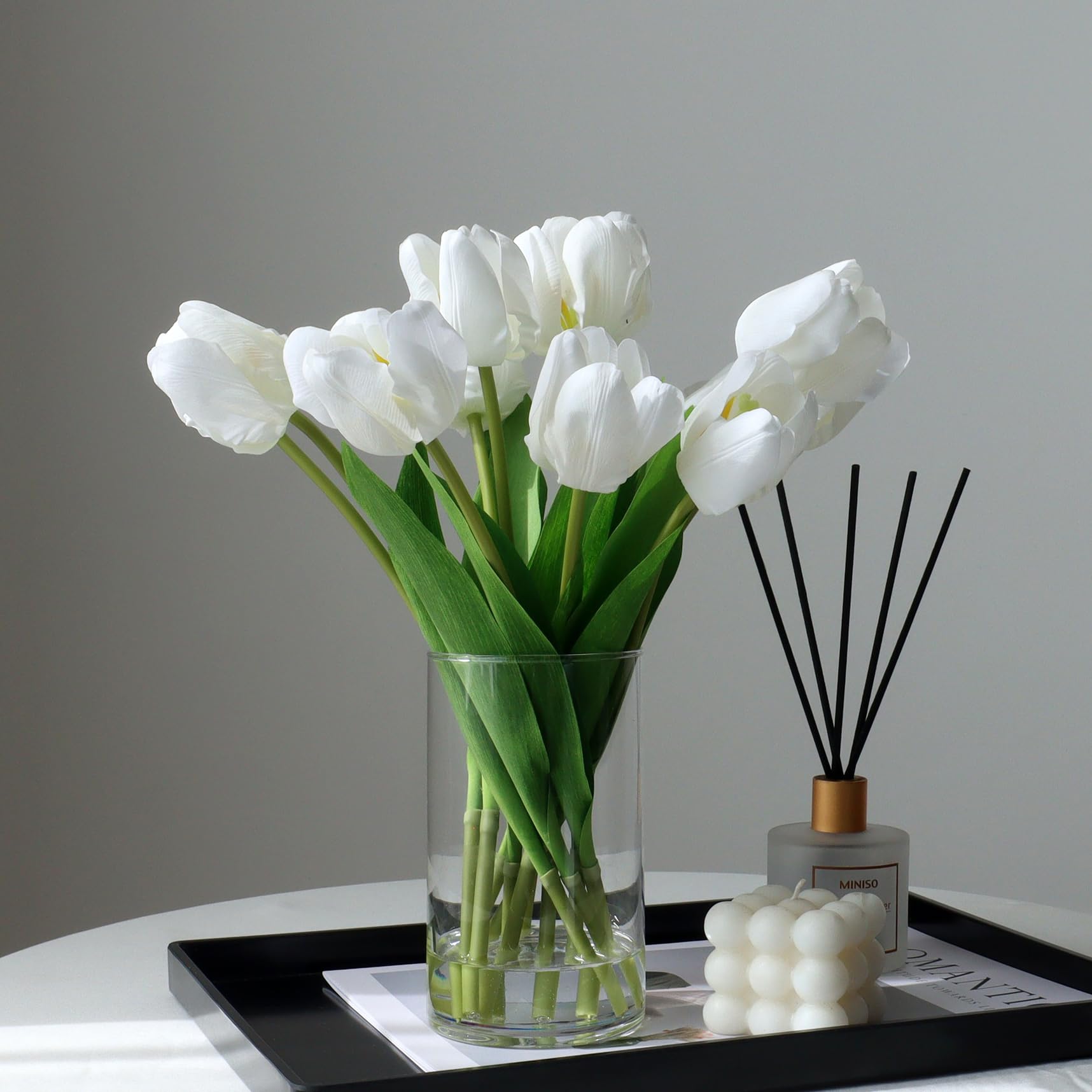 tulipas artificiais real touch