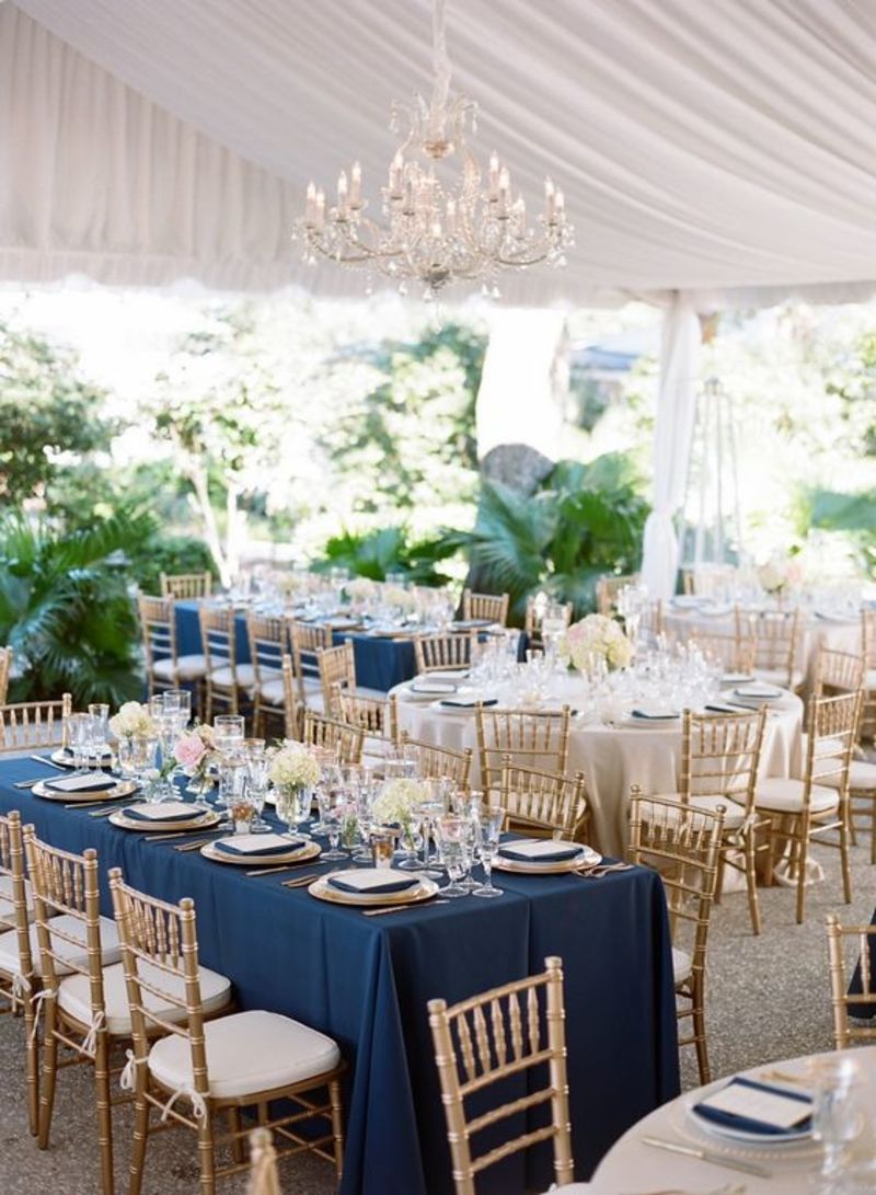 decoracao de casamento azul