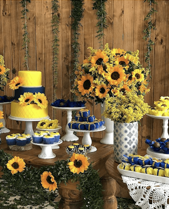 Paleta de Cores Perfeita para Casamento com Girassóis