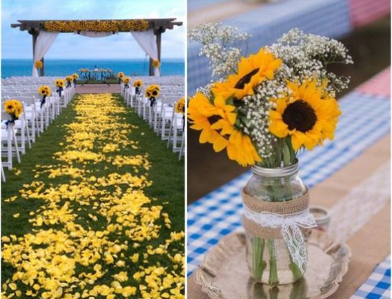 Paleta de Cores Perfeita para Casamento com Girassóis