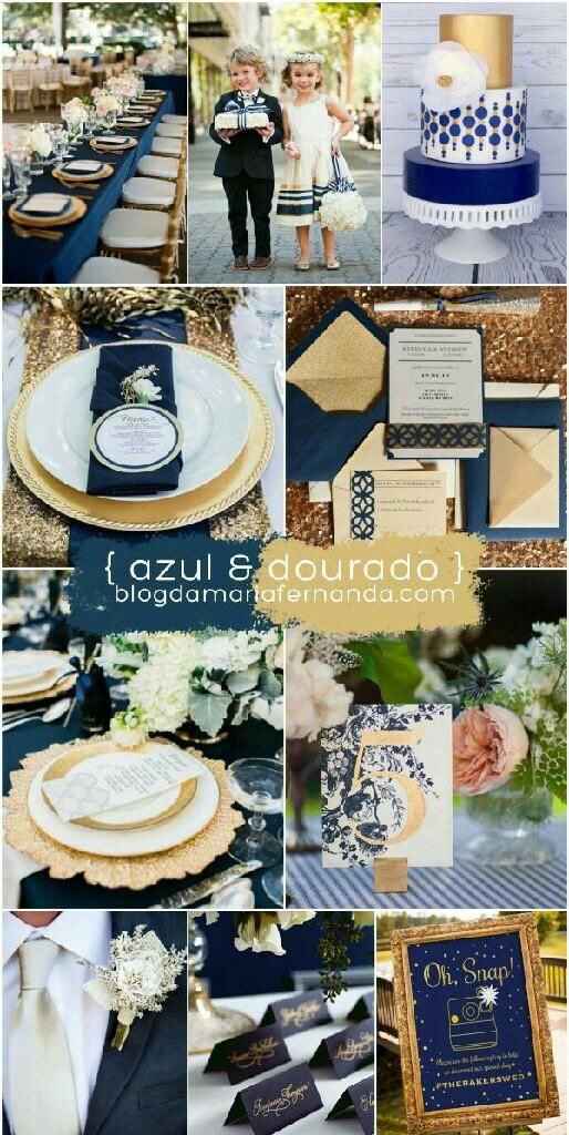 decoração de casamento azul escuro