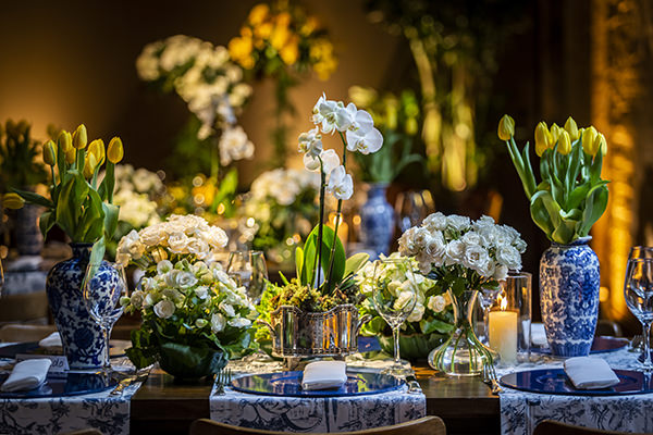 decoração de casamento azul rústico