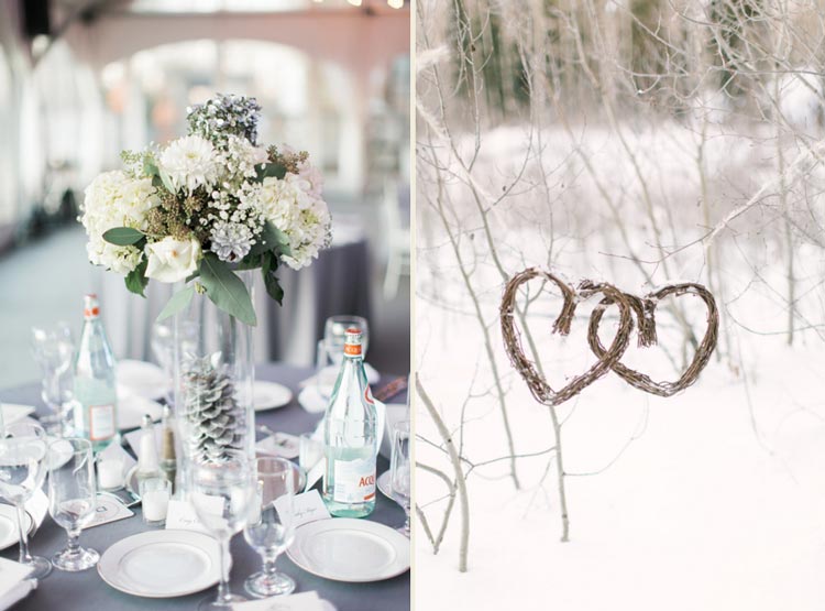 decoração rústica casamento inverno