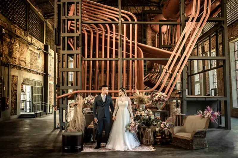 casamento em galeria de arte