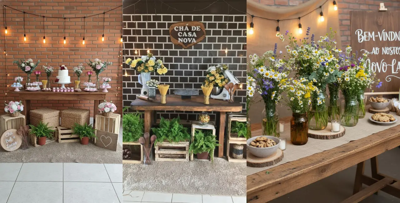 5 ideias de títulos:
1. Chá de Casa Nova: Decoração Aconchegante com Utensílios do Dia a Dia
2. Estilos de Decoração para Chá de Casa Nova: Do Rústico ao Minimalista
3. Ideias Criativas e Econômicas para a Mesa do seu Chá de Casa Nova
4. Lembrancinhas que Encantam e Decoram: Dicas para o Chá de Casa Nova
5. DIY para Chá de Casa Nova: Crie uma Decoração Personalizada e Única