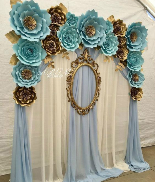 quanto custa decoração de festa 15 anos azul