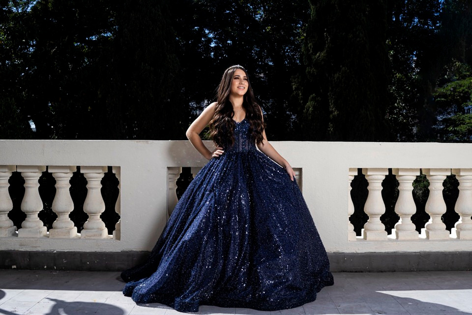 decoração de festa 15 azul