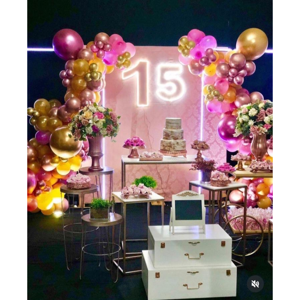 decoração de festa 15 rosa
