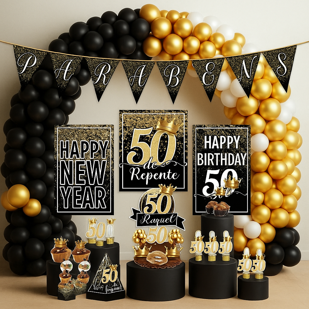 decoração de festa 50 anos masculina