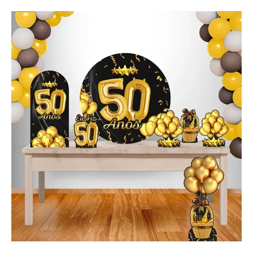 festa 50 anos rose gold