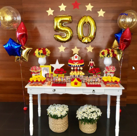 decoração de festa 50 anos feminina