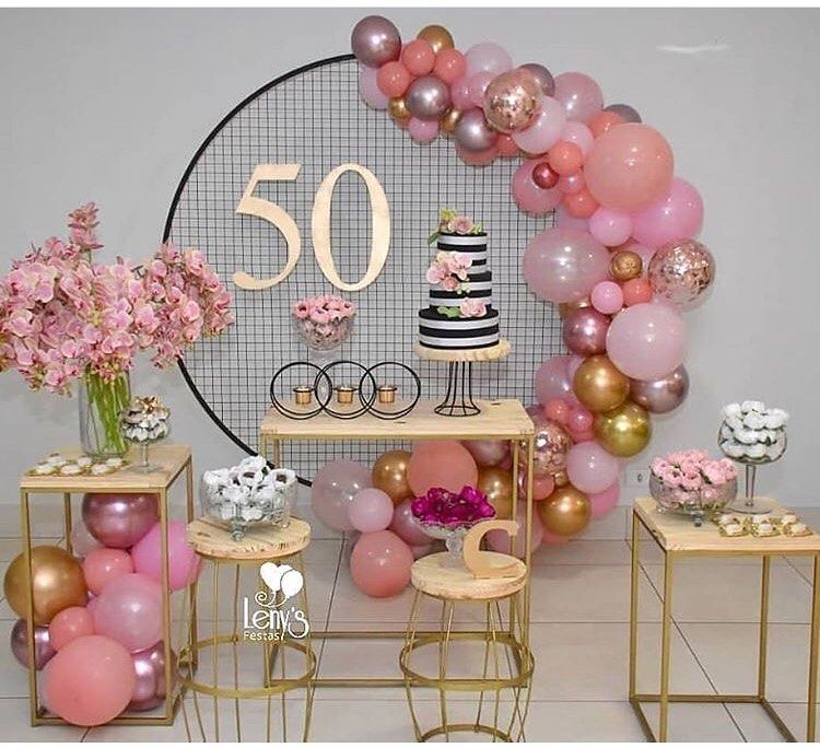 decoração de festa 50 anos em casa