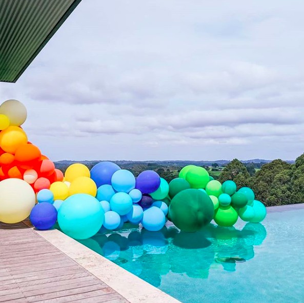 decoração de festa azul
