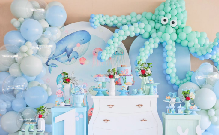 decoração de festa azul royal vs azul tiffany qual escolher