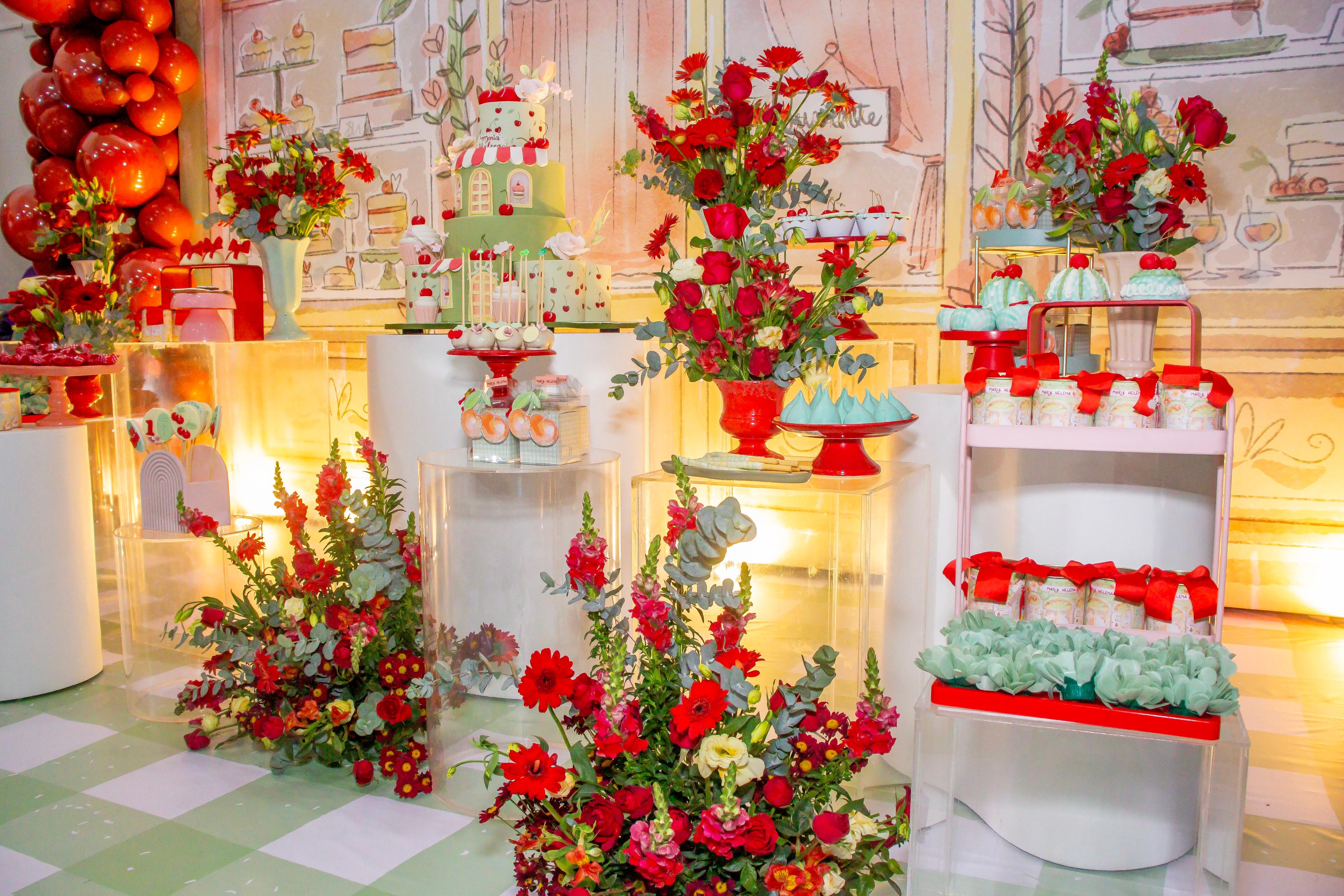 decoração festa cerejinha adulto